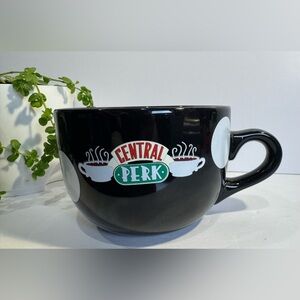 Friends Central Perk Jumbo Coffee Mug Black & White Polka Dot NWOT